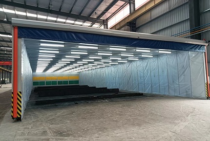 伸縮式干式噴漆房